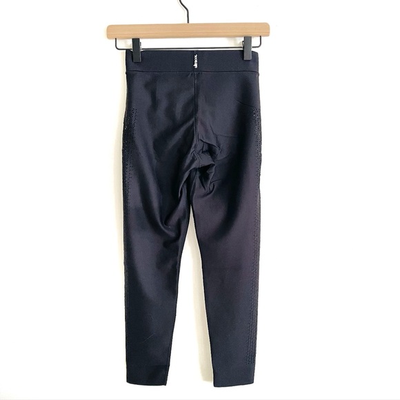 Ultracor Black Lux Compression Leggings Laser Cut Perforated Triangle Size Small - Picture 2 of 11